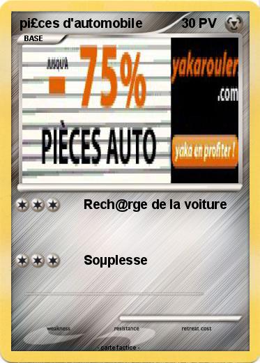 Pokemon pi£ces d'automobile