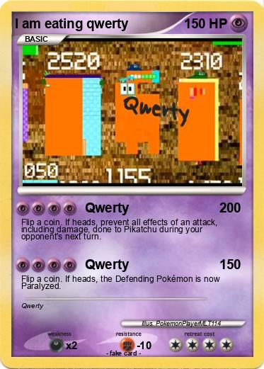 Pokemon I am eating qwerty