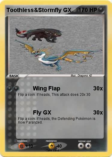 Pokemon Toothless&Stormfly GX