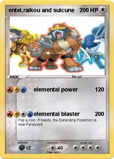 Pokemon entei,raikou and suicune
