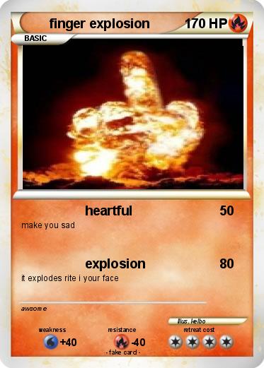 Pokemon finger explosion