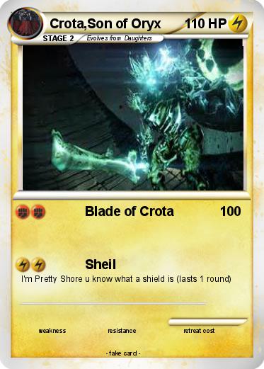 Pokemon Crota,Son of Oryx