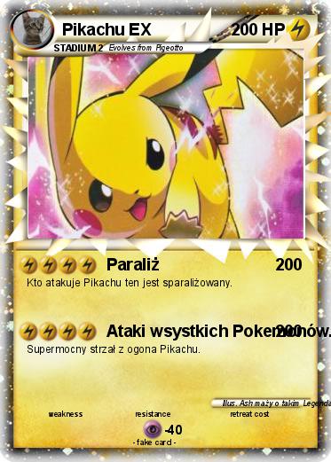 Pokemon Pikachu EX