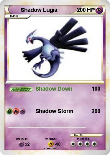 Pokemon Shadow Lugia