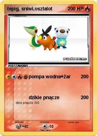 Pokemon tepig, sniwi,oszłalot