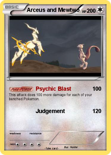 Pokemon Arceus and Mewtwo