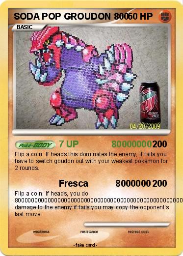 Pokemon SODA POP GROUDON 800