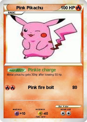 Pokemon Pink Pikachu