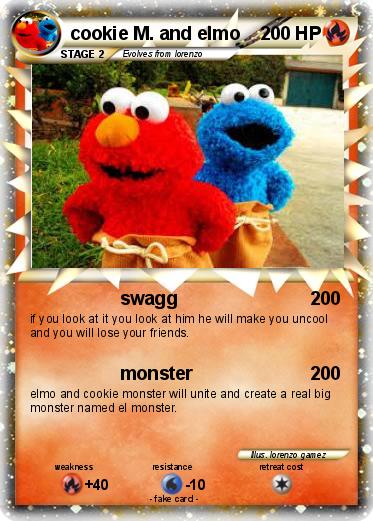 Pokemon cookie M. and elmo