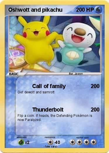 Pokemon Oshwott and pikachu