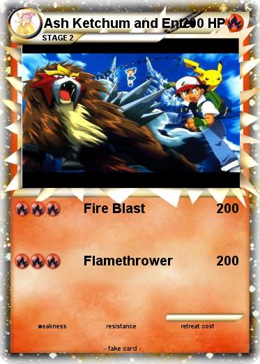 Pokemon Ash Ketchum and Entei