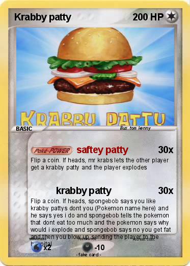 Pokemon Krabby patty