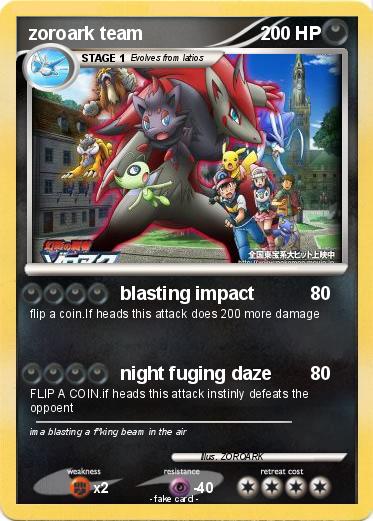 Pokemon zoroark team