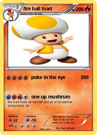 Pokemon fire ball toad