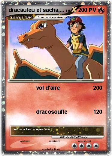 Pokemon dracaufeu et sacha,...