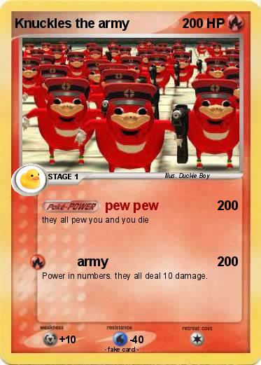 Pokemon Knuckles the army