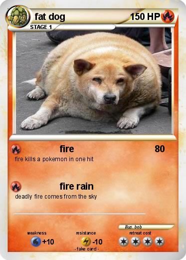 Pokémon fat dog 12 12 - fire - My Pokemon Card