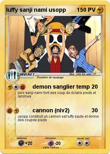 Pokemon luffy sanji nami usopp