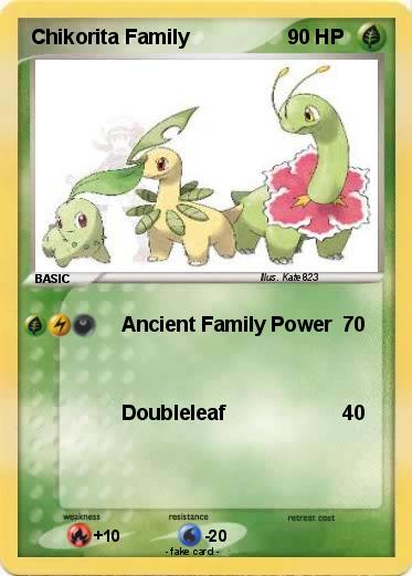 Pokemon Chikorita Family