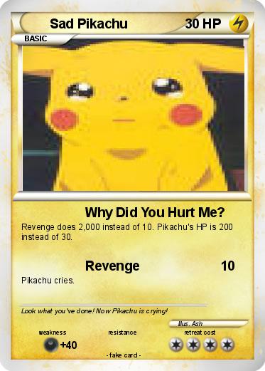 Pokemon Sad Pikachu