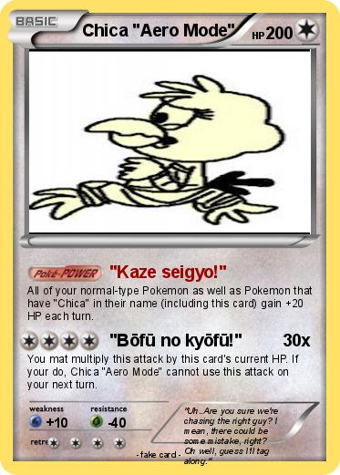 Pokemon Chica "Aero Mode"