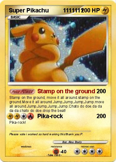 Pokemon Super Pikachu         1111111