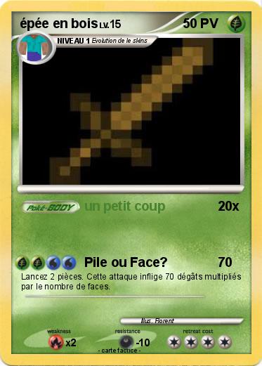Pokemon épée en bois