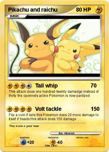 Pokemon Pikachu and raichu