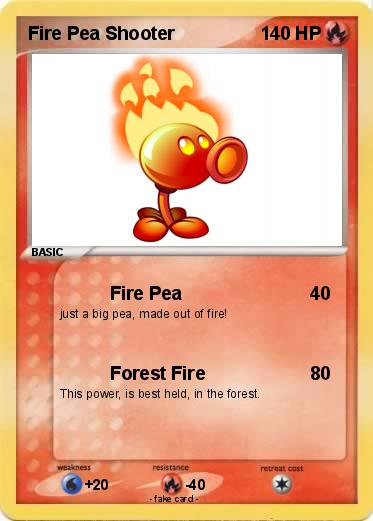 Pokemon Fire Pea Shooter