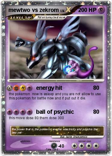 Pokemon mewtwo vs zekrom