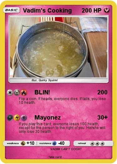 Pokemon Vadim's Cooking