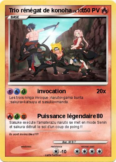 Pokemon Trio rénégat de konoha