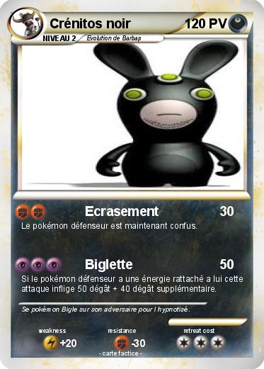 Pokemon Crénitos noir