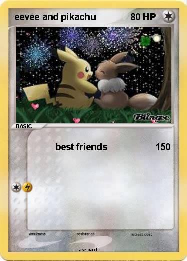 Pokemon eevee and pikachu