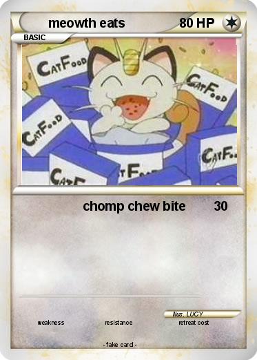 Pokemon meowth eats