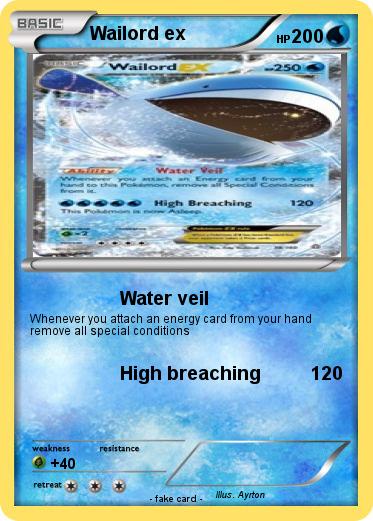 Pokemon Wailord ex