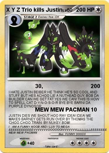 Pokemon X Y Z Trio kills Justin