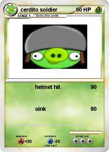 Pokemon cerdito soldier