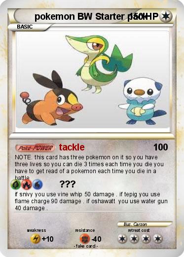 Pokemon pokemon BW Starter pack
