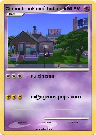 Pokemon Gimmebrook ciné bubble tea