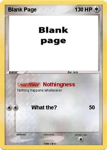 Pokemon Blank Page