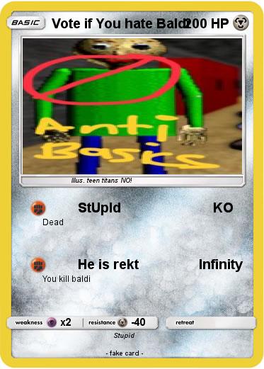 Pokemon Vote if You hate Baldi