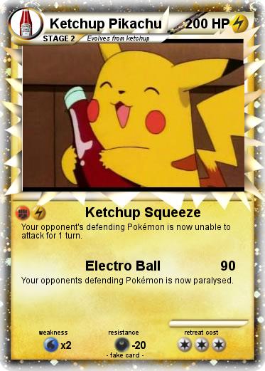 Pokemon Ketchup Pikachu