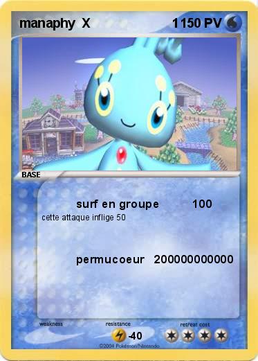 Pokemon manaphy  X                       1