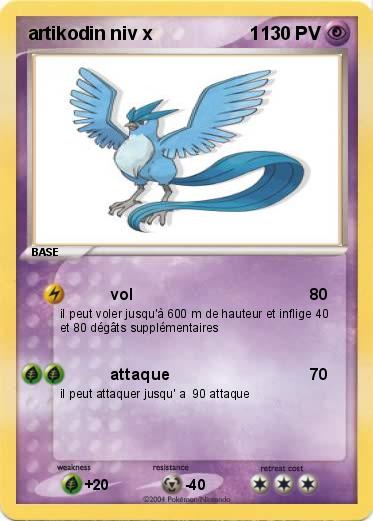 Pokemon artikodin niv x                   1