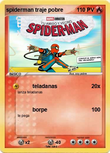 Pokemon spiderman traje pobre