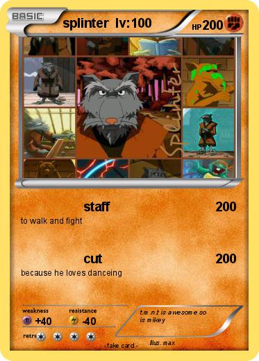Pokemon splinter  lv:100