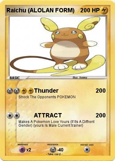 Pokemon Raichu (ALOLAN FORM)