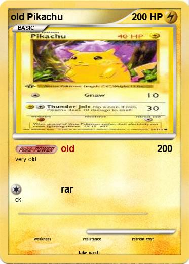 Pokemon old Pikachu