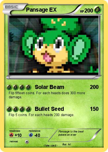 Pokemon Pansage EX
